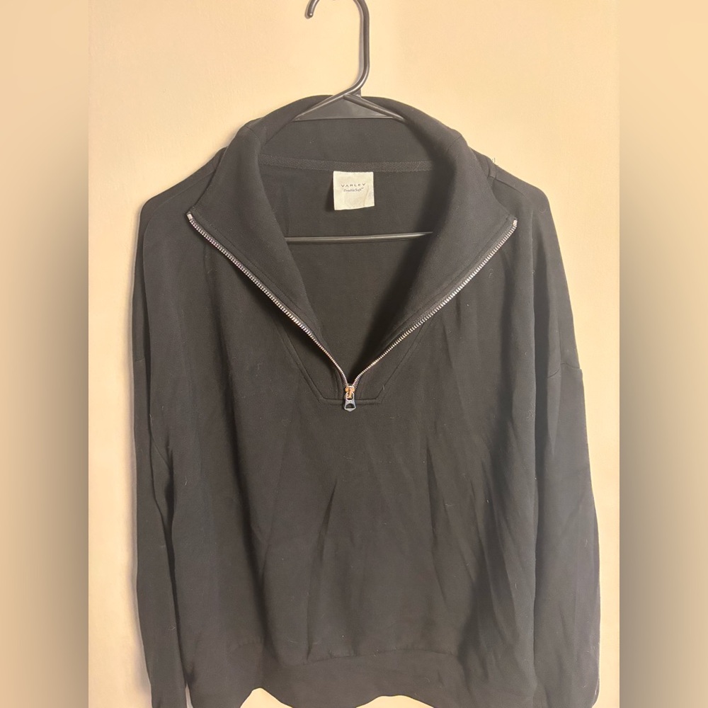 Varley DoubleSoft Black Half Zip Pullover Sweatsh… - image 3